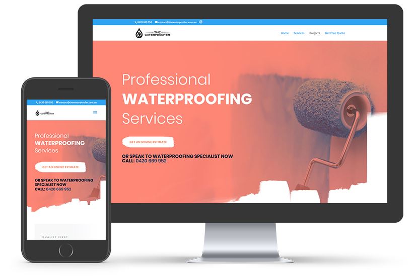The Waterproofer Website Design